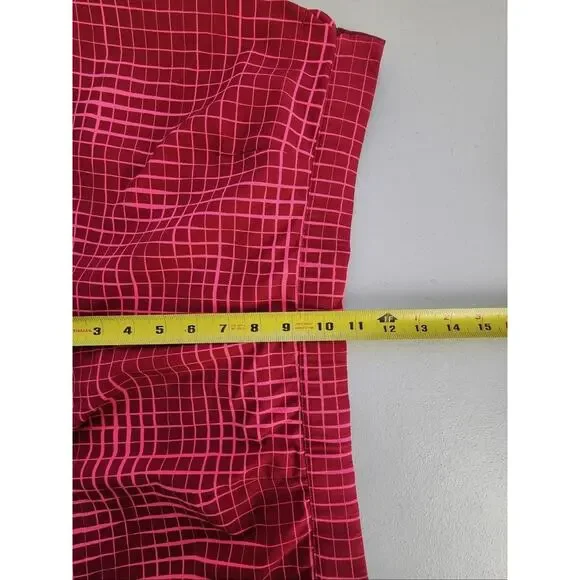 Nike Shorts Womens Extra Large Red Pink Grid Print Running Training Athletic - Picture 5 of 10